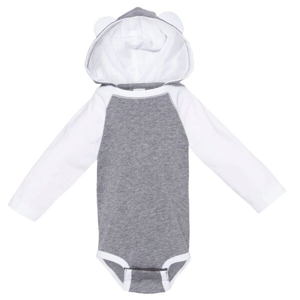 Infant Fine Jersey Character Hooded Long Sleeve Bodysuit with Ears Thumbnail