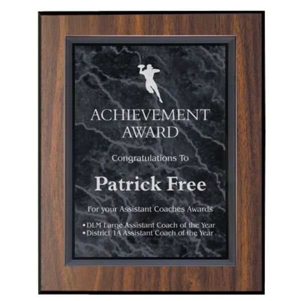 6" x 8" Black Marble Acrylic Plaque & Plate Thumbnail