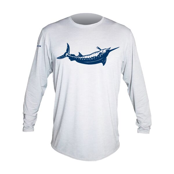 Blue Marlin Custom Back Anetik Pro Tech Long Sleeve T-Shirt Thumbnail